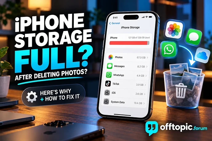 iPhone Storage Full After Deleting Photos? Here’s Why It Happens (and How to Fix It) 📱