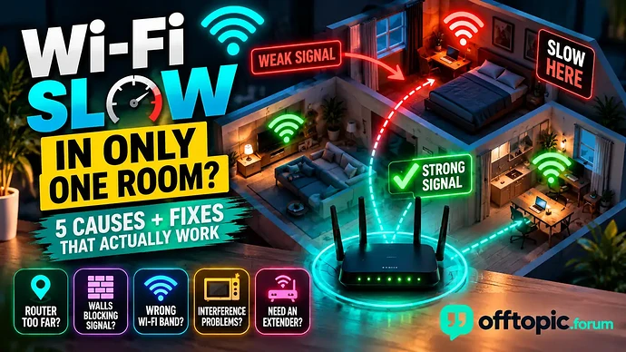 Why Is My Wi-Fi Slow in Only One Room? 5 Fixes That Actually Work 📶
